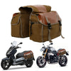 Travel Motorcycle Saddle Bag Waterproof Canvas Saddle Hemming Toolbox Motorcycle Bag