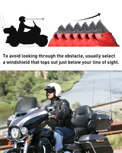 4.5'' 7" 9'' Windshield Fairing Windscreen Cover For Harley Electra Street Glide Touring Ultra Limited 2014 - 2020 2015