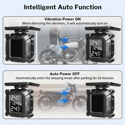 Deelife Motorcycle TPMS Moto Tire Pressure Monitoring System for Motorbike Motor Bike Scooter TMPS Tyre Sensor