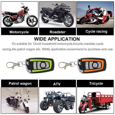 Motorcycle Scooter Anti-theft 125dB Universal Motorcycle Scooter Security Alarm System Engine Start Remote Control Key