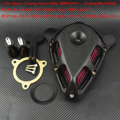 Motorcycle Turnable Air Filter Red Multi-Angle Intake Air Cleaner For Harley Touring Softail Sportster XL 883 Dyna Street Glide