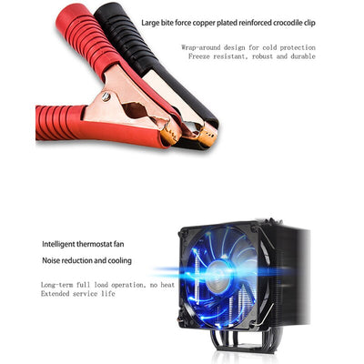 EAFC High Power 400W Car Battery Charger Smart Pulse Repair Lead Acid Battery Digital LCD Display For Car SUV Truck Motorcycle