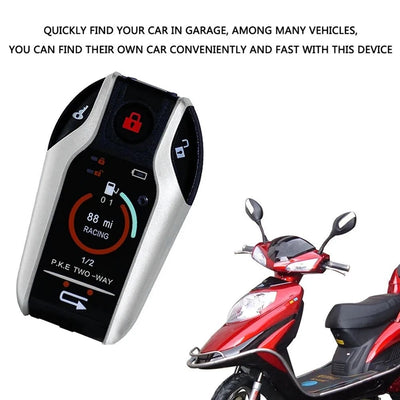 12V Universal Car Motorcycle Anti-Theft Alarmt Wo Way Sensor Alarm With Pke Automatic Induction And Flameout Function