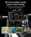 7''5" Motorcycle Multimedia Player 2K HD Recorder GPS Navigation Wireless CarPlay Android Auto IPX8 Waterproof Screen Bluetooth