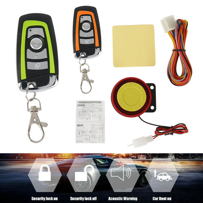 Motorcycle Scooter Anti-theft 125dB Universal Motorcycle Scooter Security Alarm System Engine Start Remote Control Key