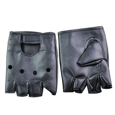 Motorcycle Leather Half Fingers Gloves