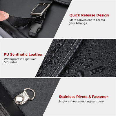 Motorcycle Saddlebag Side Bag Universal PU Waterproof PU Saddle Bags Travel Pack Luggage Rack for Softail Touring Models Bags