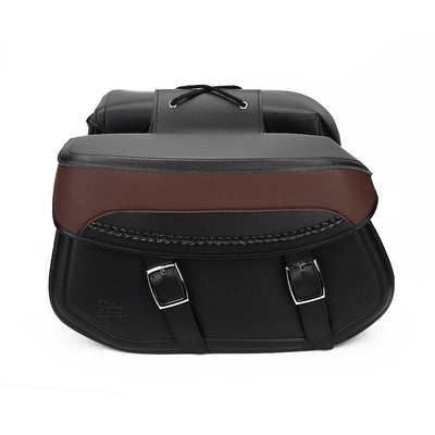 Motorcycle Saddlebag Side Bag Universal PU Waterproof PU Saddle Bags Travel Pack Luggage Rack for Softail Touring Models Bags