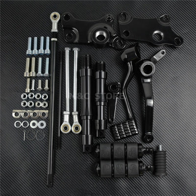 Motorcycle Forward Controls Complete Kit Pegs Levers &amp; Linkages For Harley Sportster 883 1200 XL Iron Custom Super Low 1991-2022