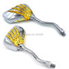 A Pair of Motorcycles Custom Skull Hand Skeleton Mirror for Harley Sportster Softail Dyna Honda Suzuki