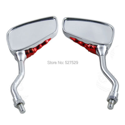A Pair of Motorcycles Custom Skull Hand Skeleton Mirror for Harley Sportster Softail Dyna Honda Suzuki