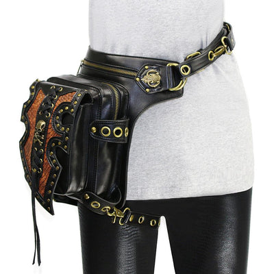 Steampunk Bag Steam Punk Retro Rock Gothic Goth Shoulder Waist Bags Packs  Victorian Style for Women Men + leg Thigh Holster Bag