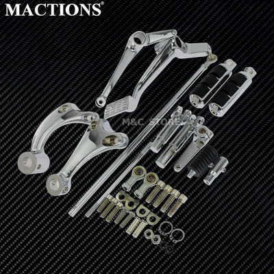 Motorcycle Forward Controls Complete Kit Pegs Levers &amp; Linkages For Harley Sportster 883 1200 XL Iron Custom Super Low 1991-2022