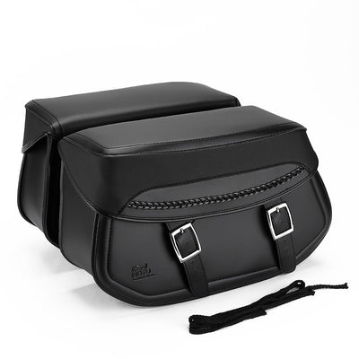 Motorcycle Saddlebag Side Bag Universal PU Waterproof PU Saddle Bags Travel Pack Luggage Rack for Softail Touring Models Bags