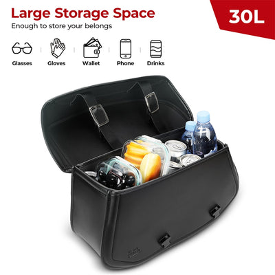 Motorcycle Saddlebag Side Bag Universal PU Waterproof PU Saddle Bags Travel Pack Luggage Rack for Softail Touring Models Bags