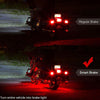 6 RGB 36 LED Smart Brake Lights Motorcycle Atmosphere Light with Wireless Remote Control Moto Decorative Strip Lamp Kit