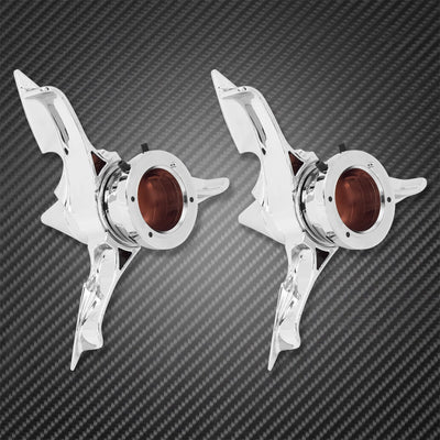 2xMotorcycle Chrome Spun Blade Spinning Front Axle Cap Nut Cover ABS For Harley Sportster XL1200 883 XG Touring FLH Dyna Softail